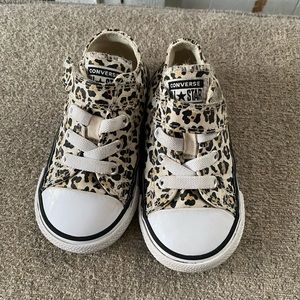 Toddler converse leopard print